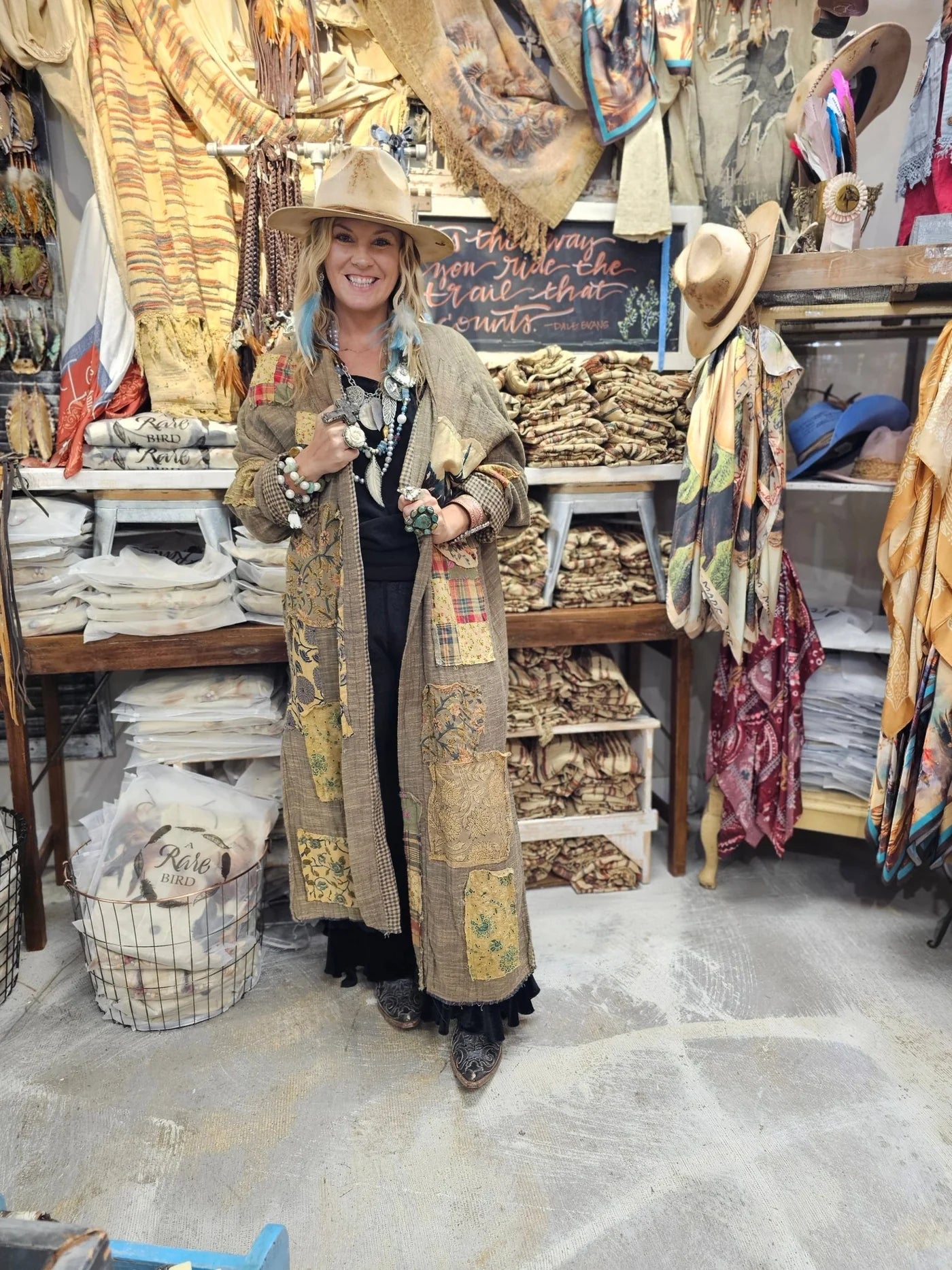 Fly Away Patch Duster O/S - A Rare Bird