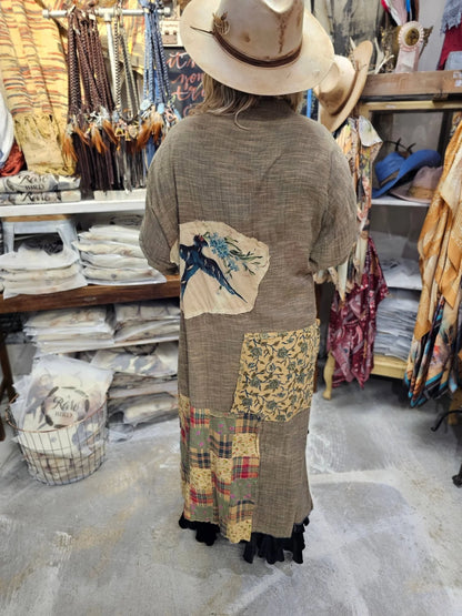 Fly Away Patch Duster O/S - A Rare Bird