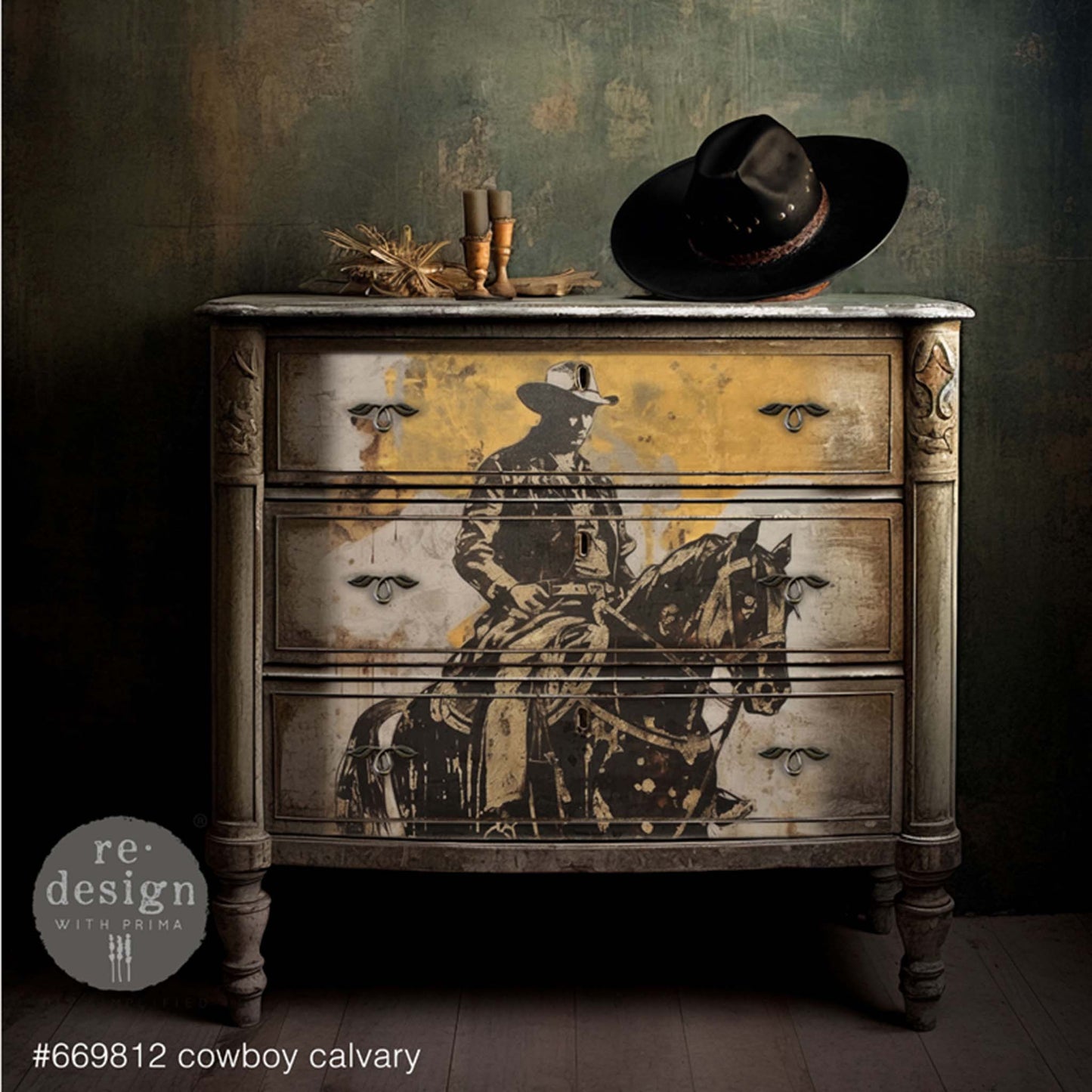 Cowboy Cavalry A1-23.4"x33.1" - Decoupage Fiber Paper