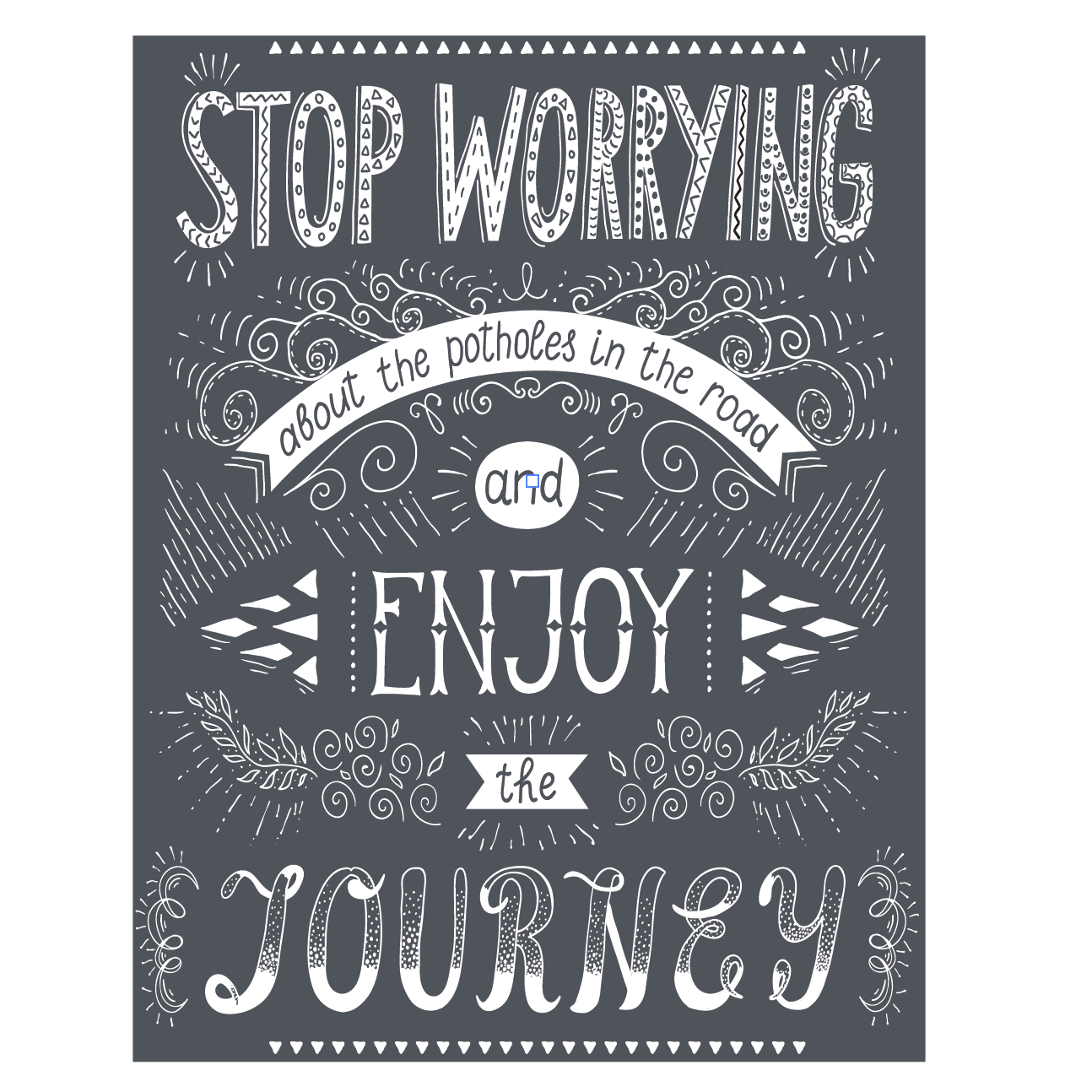 Stop Worrying ~ Mesh Stencil 8.5"x11"