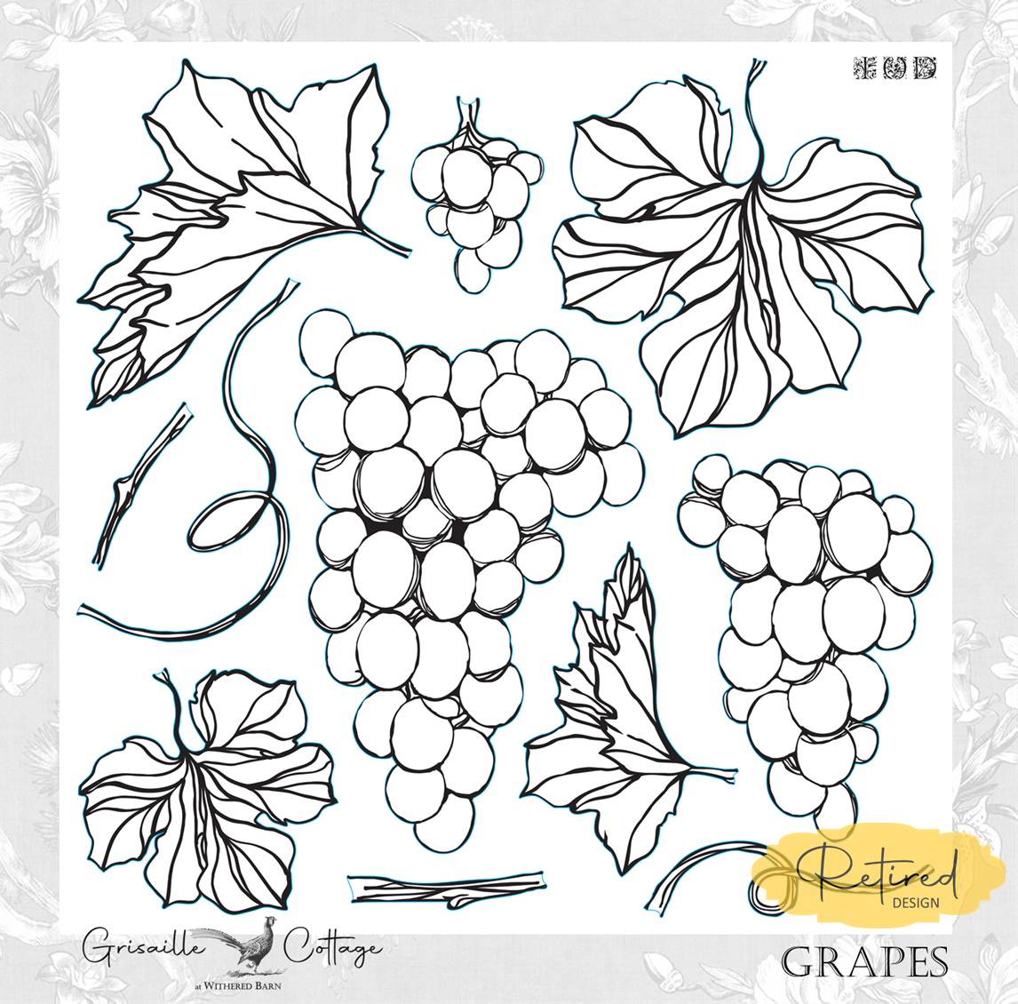 Grapes - IOD Decor Stamp 🇷🇪🇹🇮🇷🇪🇩