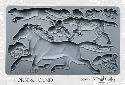 Horse & Hound - IOD Decor Mould   RETIRED