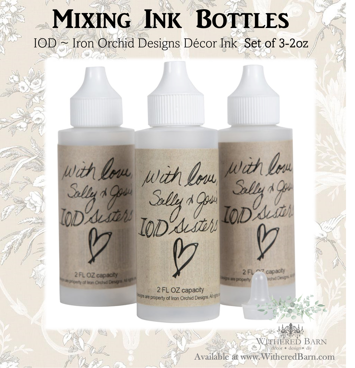 Custom Ink Color Mixing Bottles 2oz ea (Set of 3) - IOD