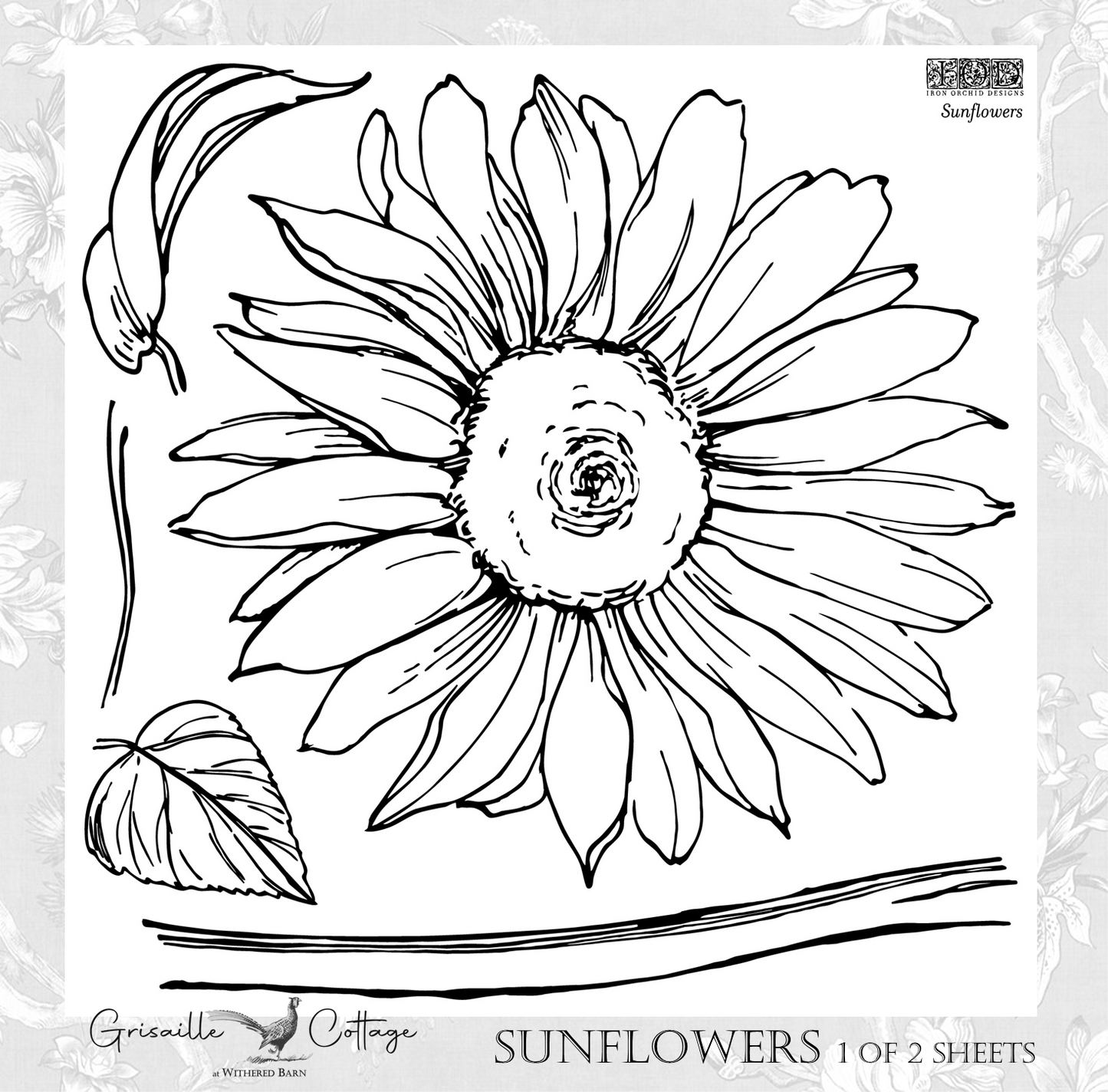 Sunflowers 2-Sheet Set - IOD Decor Stamp