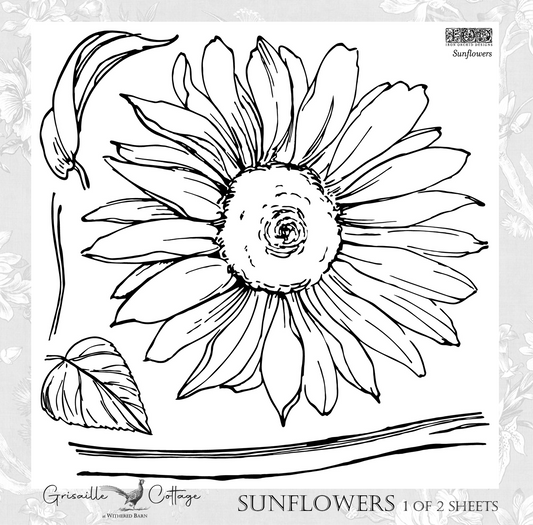 Sunflowers 2-Sheet Set - IOD Decor Stamp