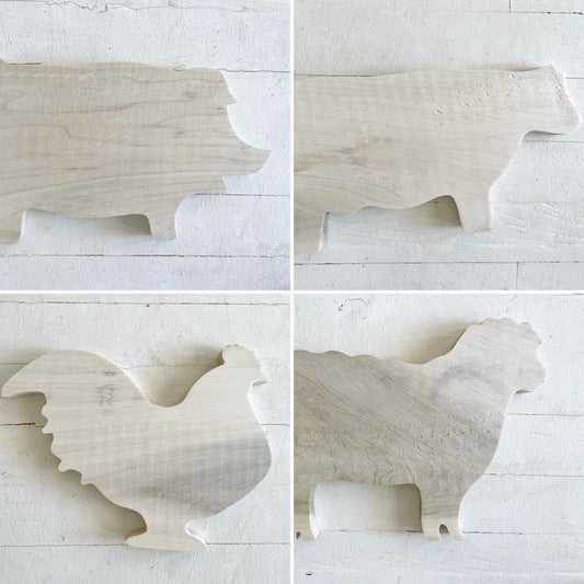 Farm Animal Wood Cutting Board